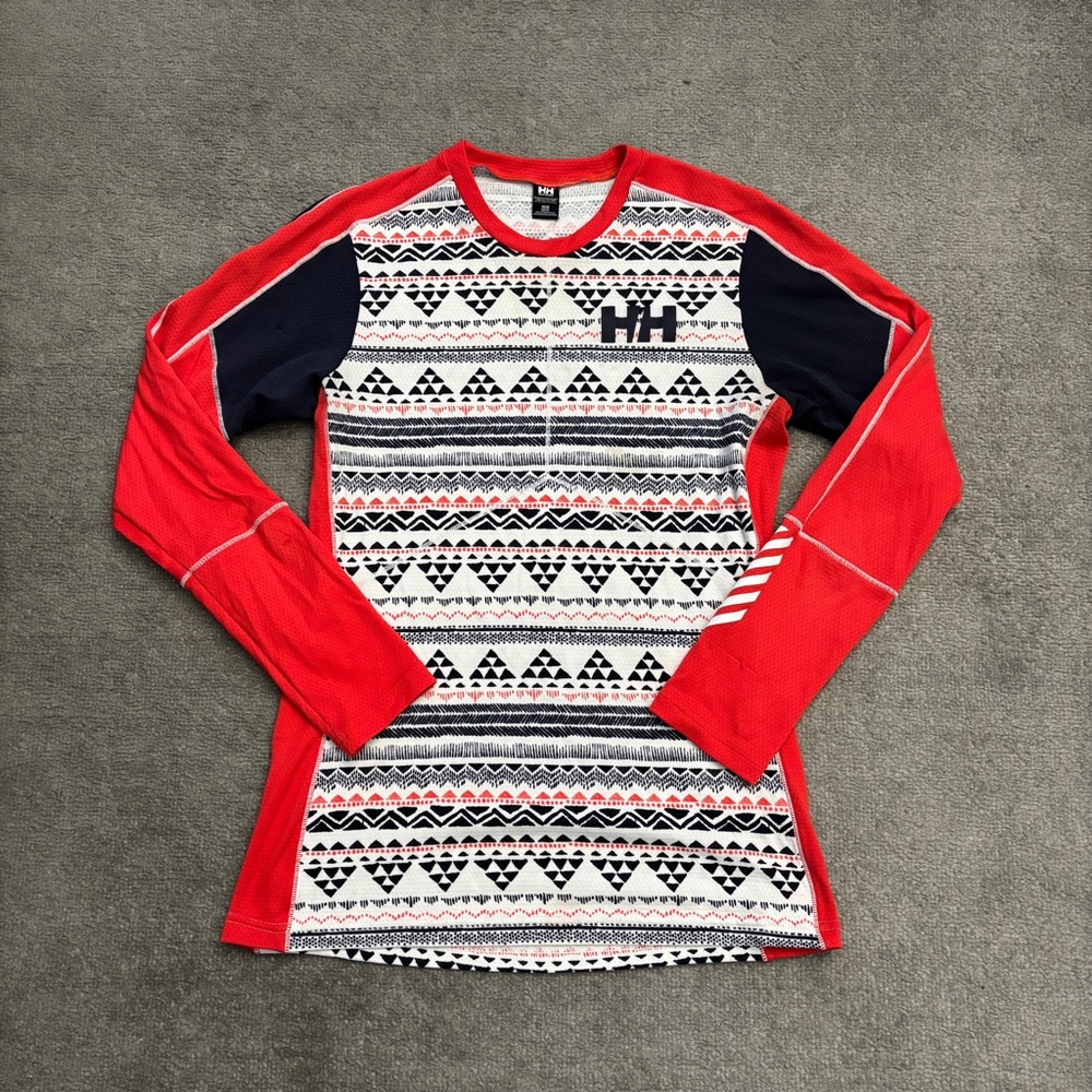 Helly Hansen LIFA Active Graphic Crew Base Layer Long Sleeve Melt Down Bricks - Picture 3 of 10